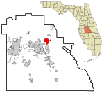 Polk County Florida Incorporated and Unincorporated areas Haines City Highlighted